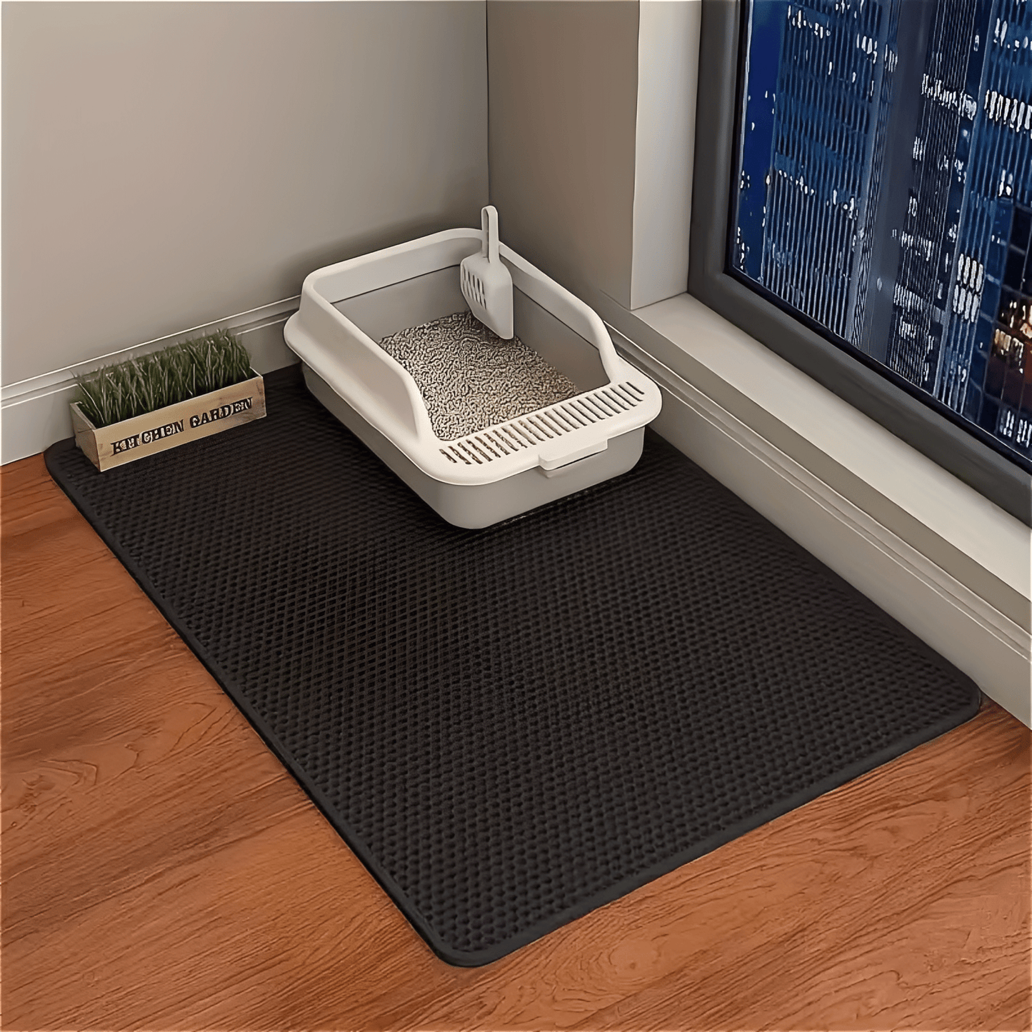 pawmat - katten kattenbakmat waterdicht antislip - mivero