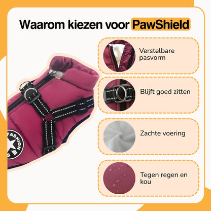 PawShield - Hondenjas Winter met Ingebouwd Tuig - Mivero