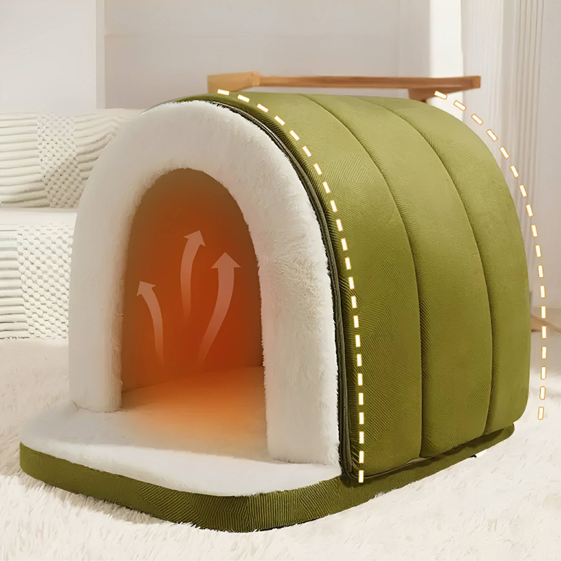 Pawven - Iglo Bed Huisdieren Semi Gesloten - Mivero