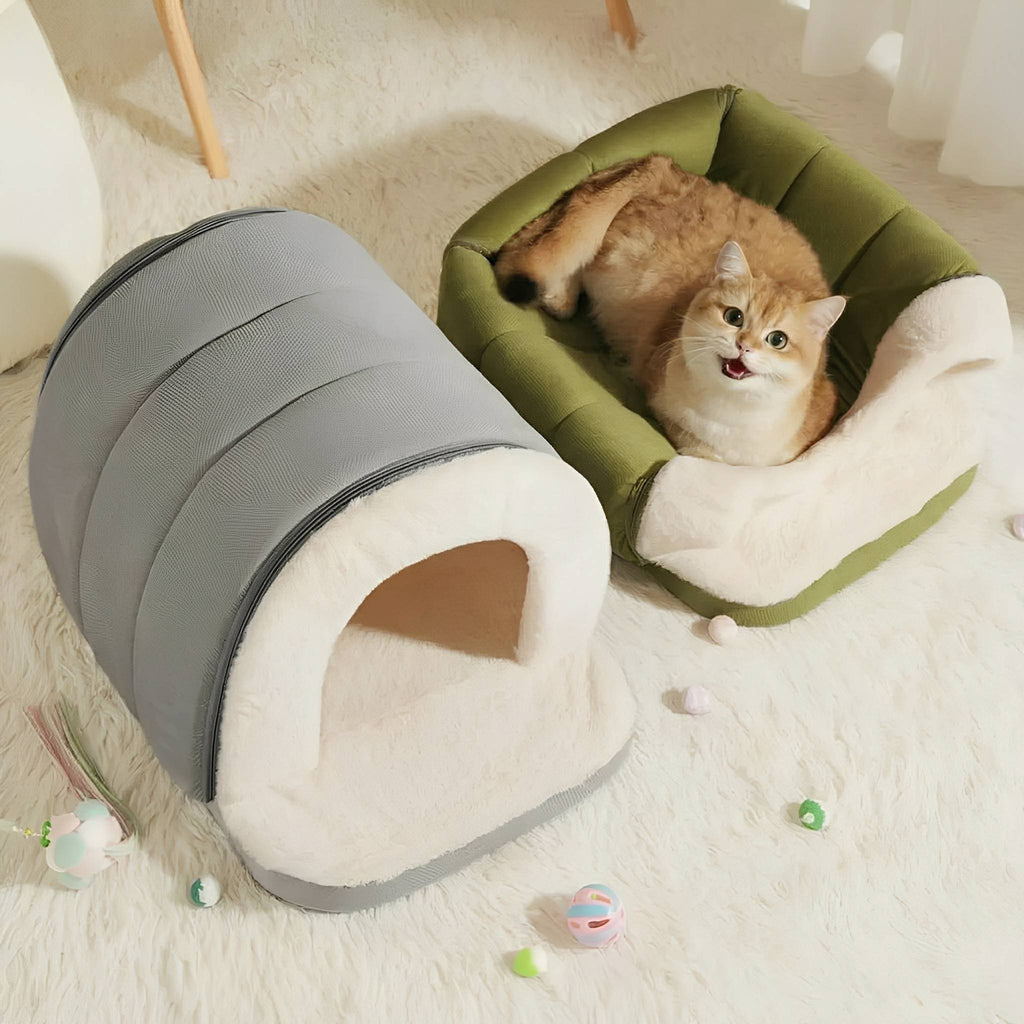 Pawven - Iglo Bed Huisdieren Semi Gesloten - Mivero