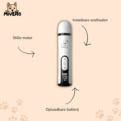 PediPet - Stille Elektrische Huisdier Nagelvijl - Mivero
