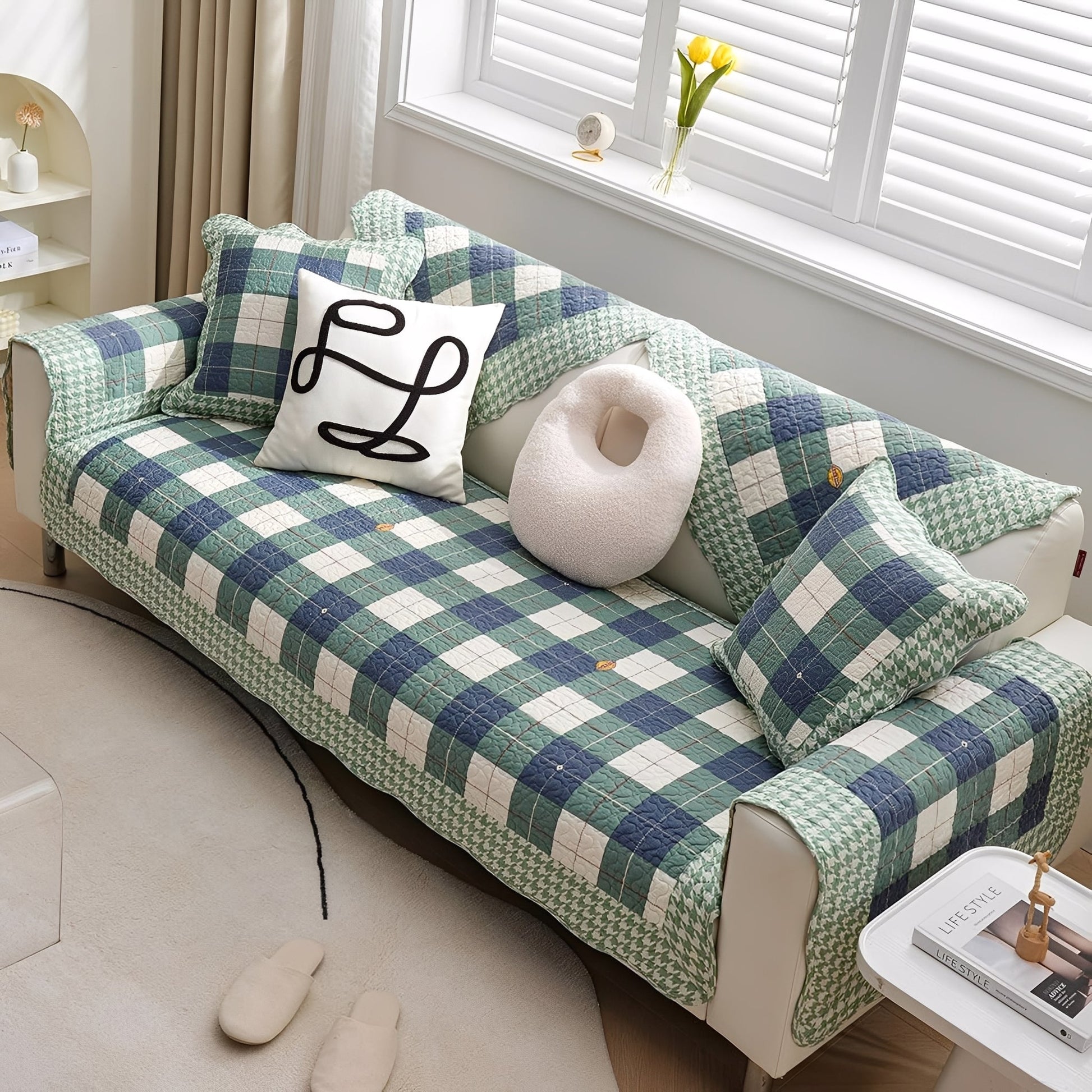 PlaidHaven - Bankhoes Honden Anti Krab Katoen - Mivero