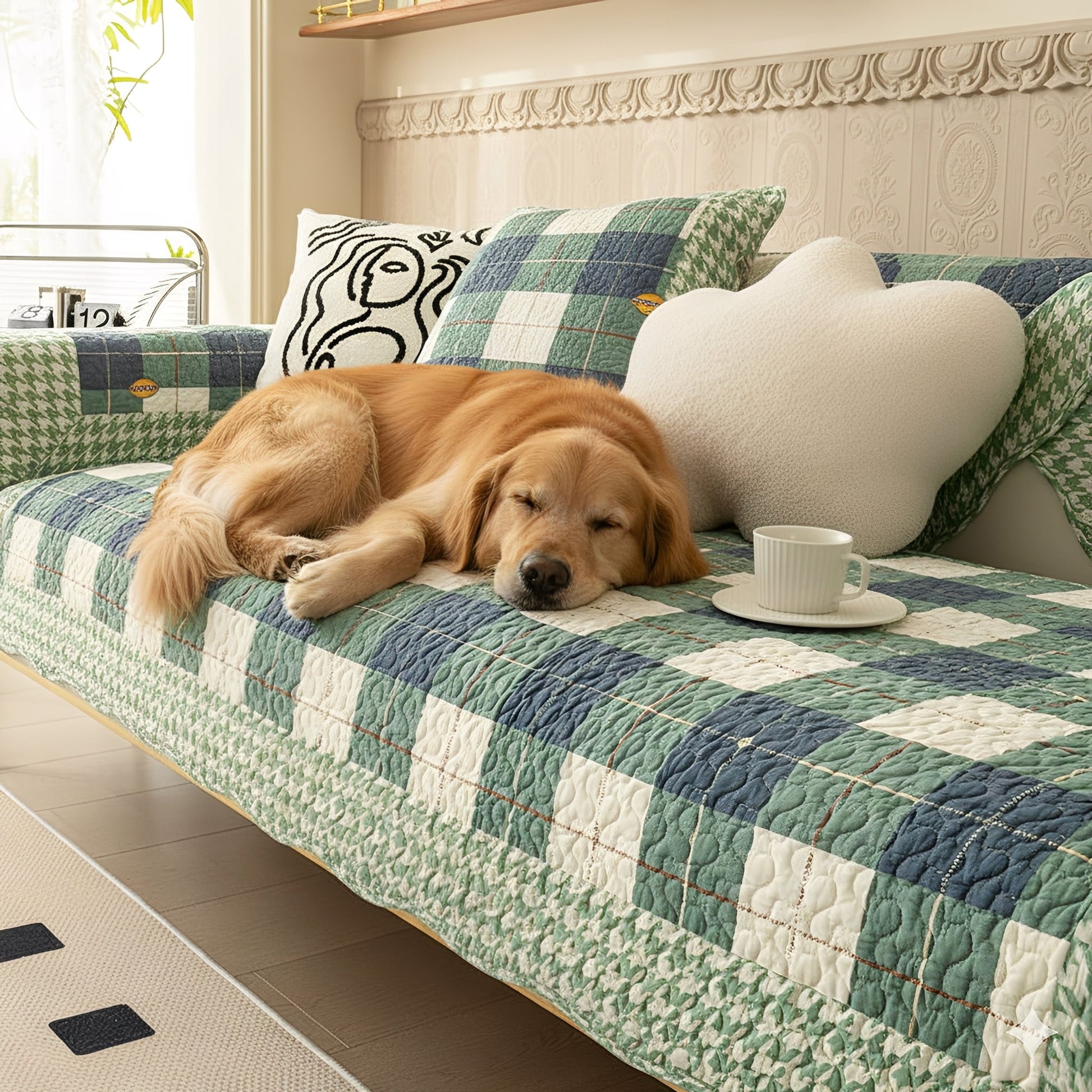 PlaidHaven - Bankhoes Honden Anti Krab Katoen - Mivero