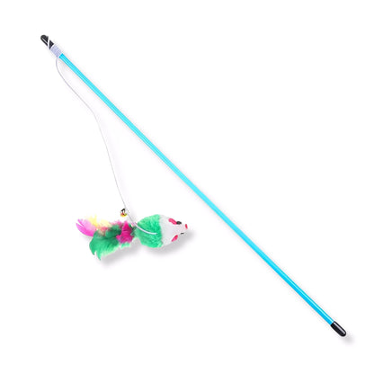 Pouncee - Kattenhengel met muis en veren - Mivero