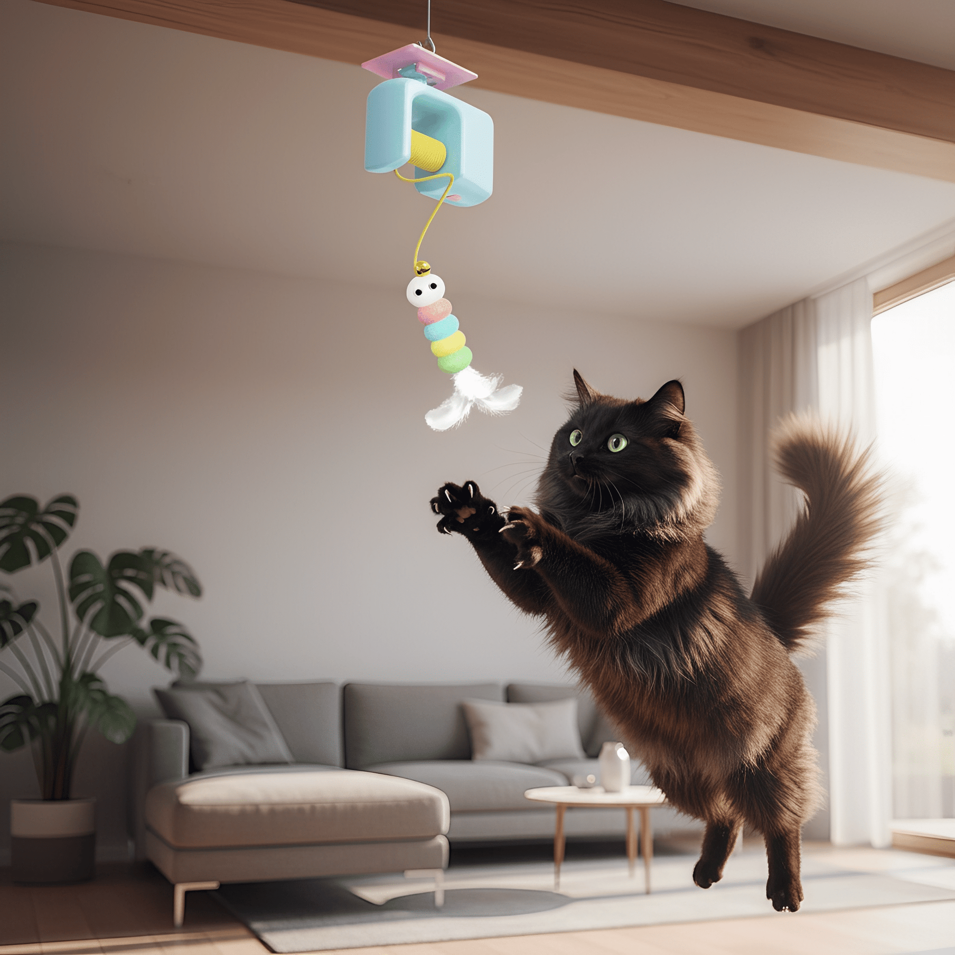Pounza - Kattenspeelgoed voor katten automatisch hangend - Mivero