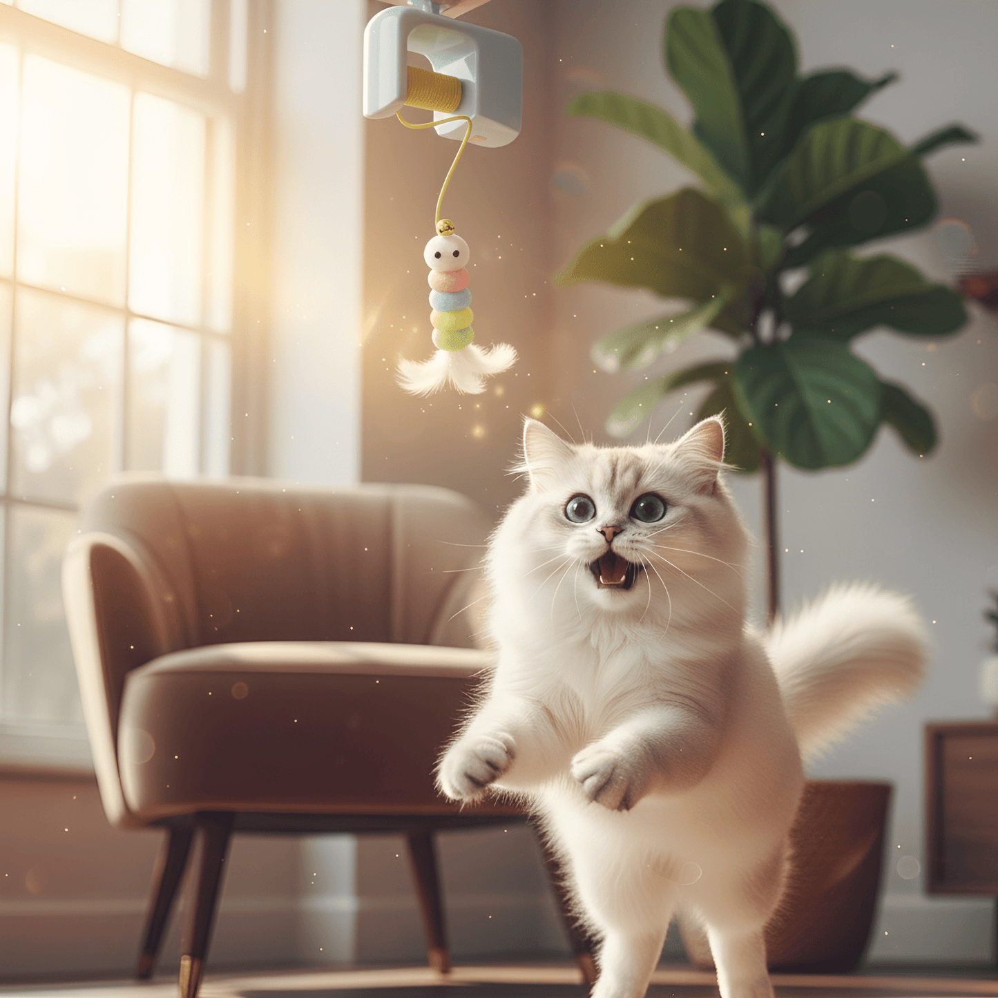 pounza - kattenspeelgoed voor katten automatisch hangend - mivero