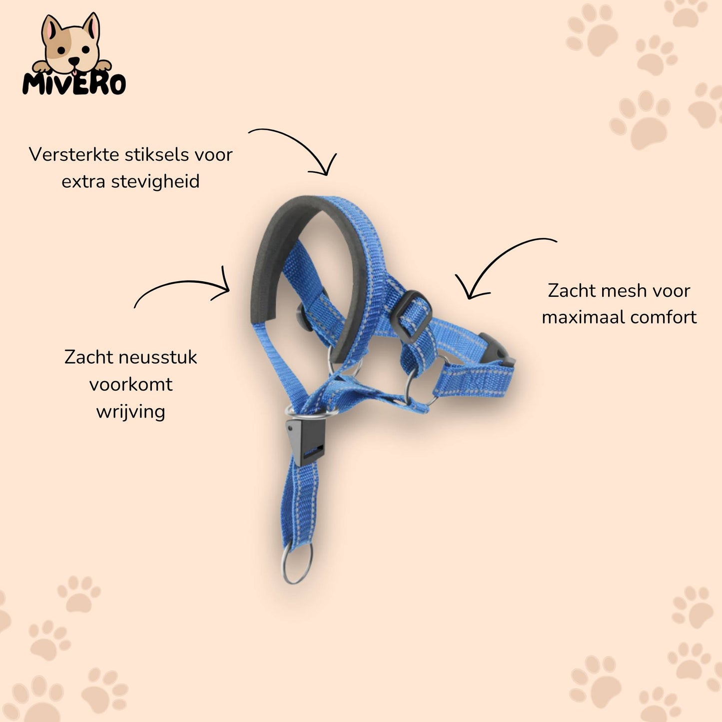 pullease - padded anti - trek hoofdharnas - mivero