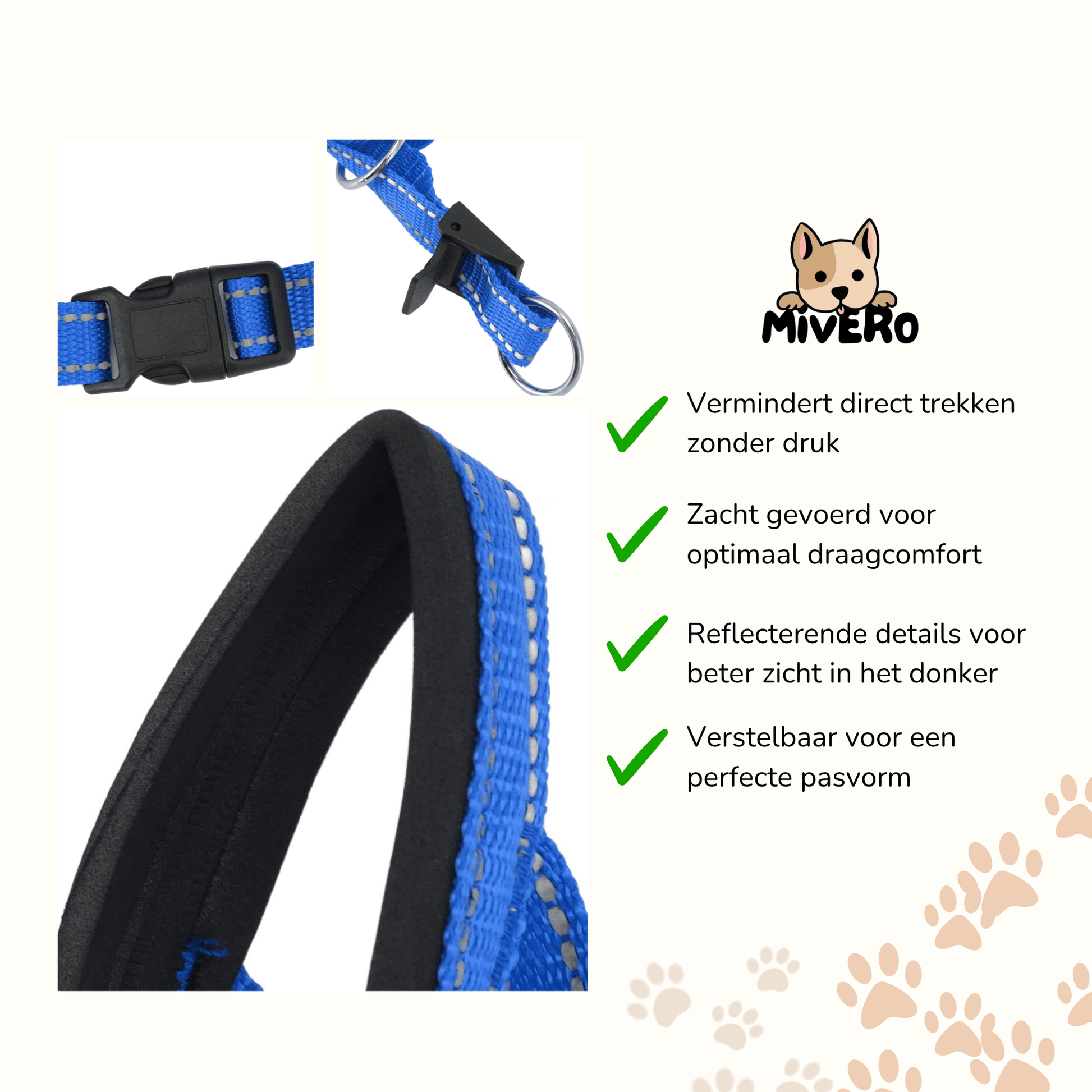 PullEase - Padded Anti - Trek Hoofdharnas - Mivero