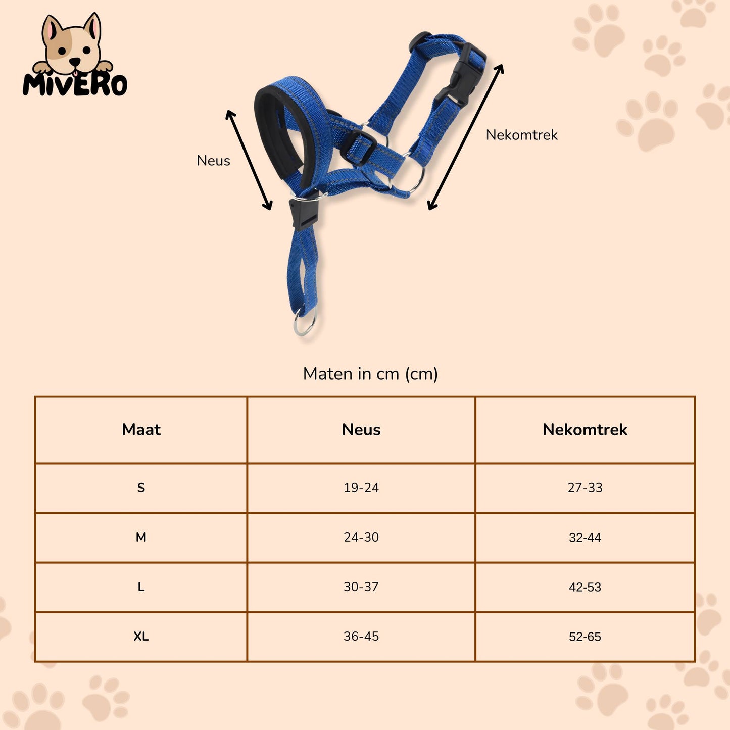 pullease - padded anti - trek hoofdharnas - mivero