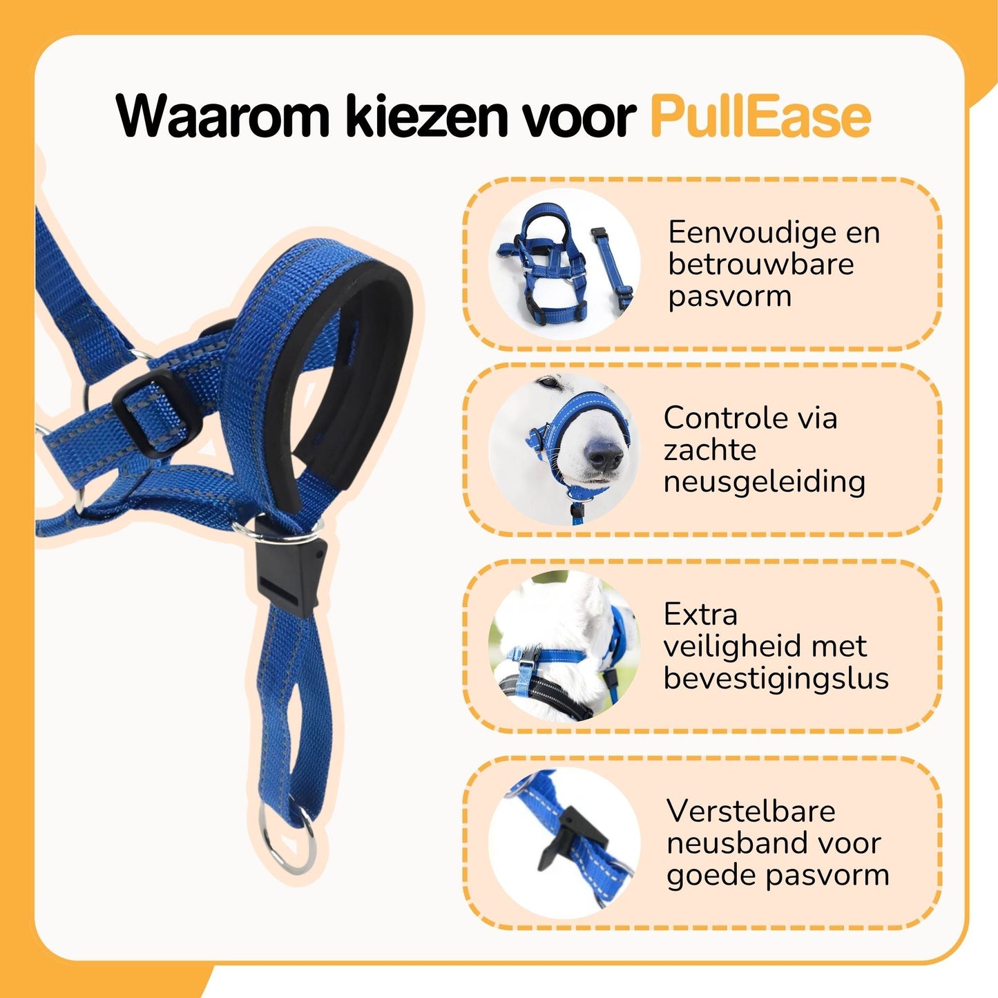 pullease - padded anti - trek hoofdharnas - mivero