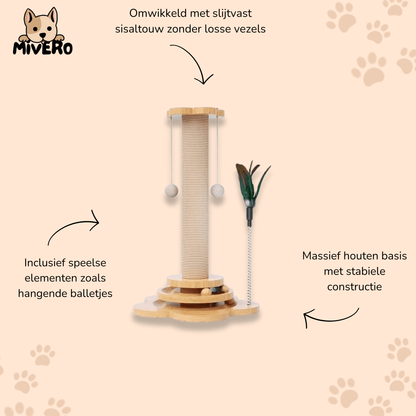 PurrVana - Massief Sisal Kattenkrabpaal - Mivero
