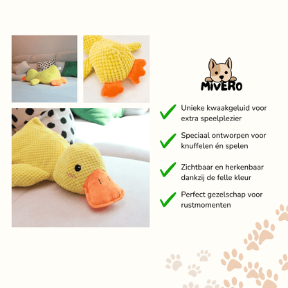 QuackMate - Honden Stress Eend Knuffel - Mivero