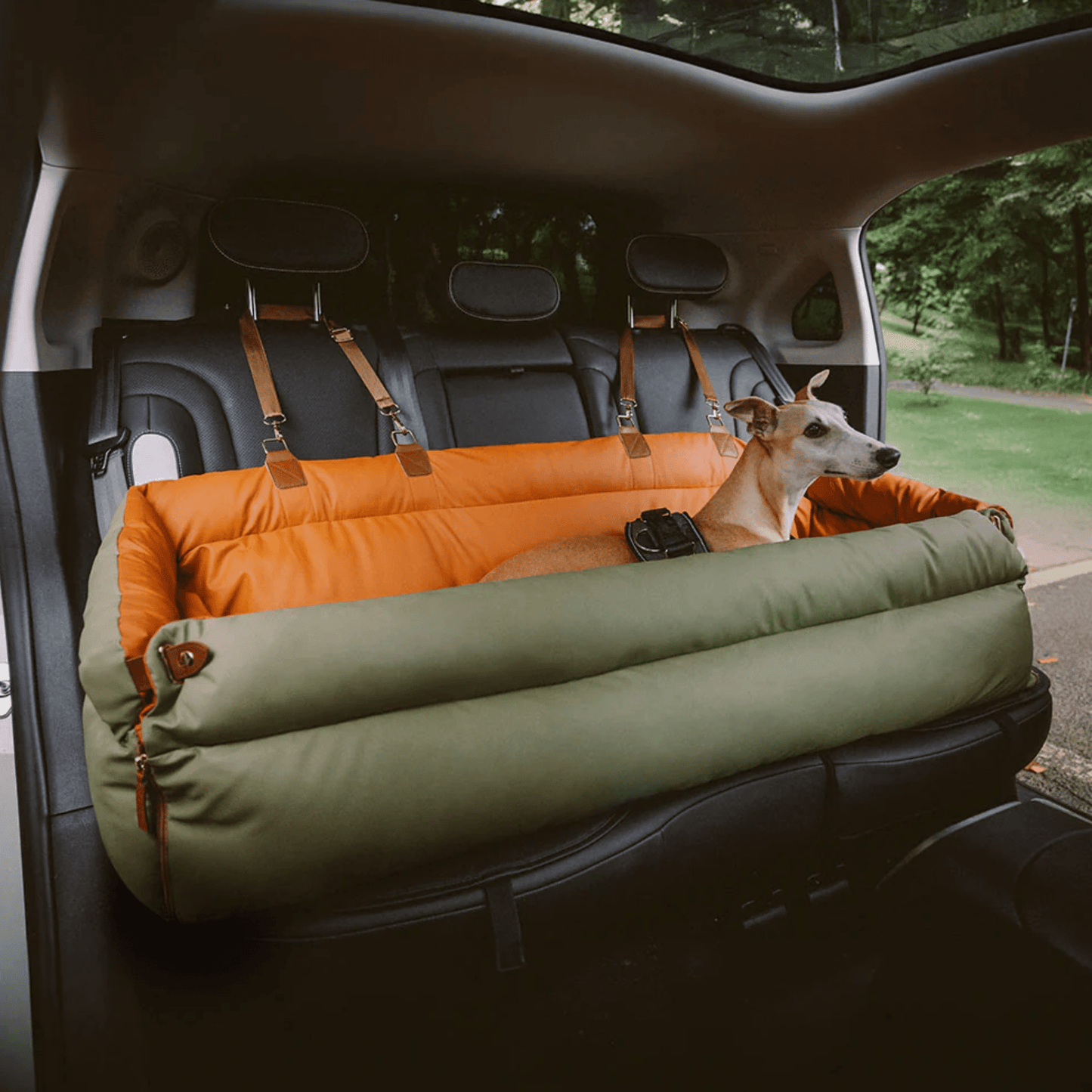 ridepaw - kunstleer honden autostoel bed - mivero