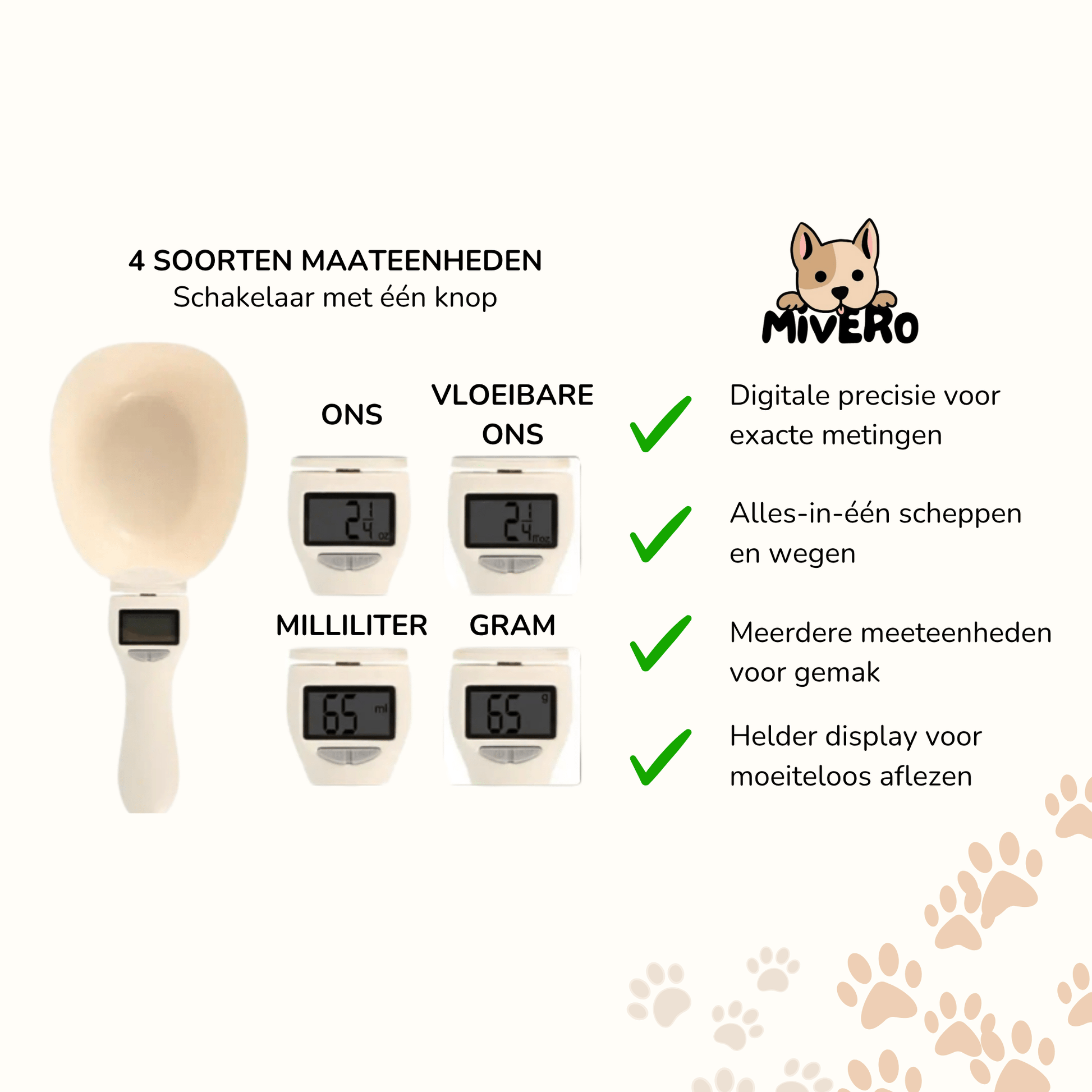 ScoopScale - Digitale Honden Weeglepel - Mivero