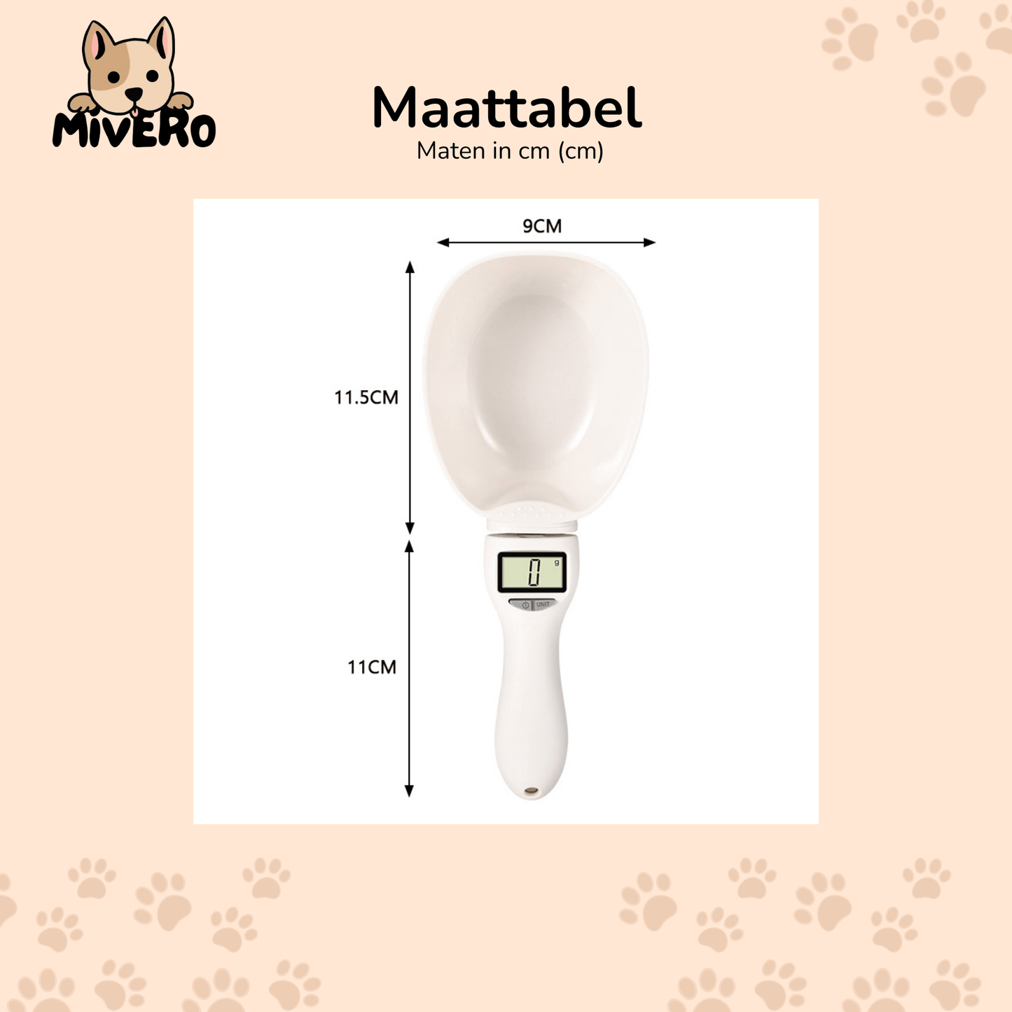 scoopscale - digitale honden weeglepel - mivero