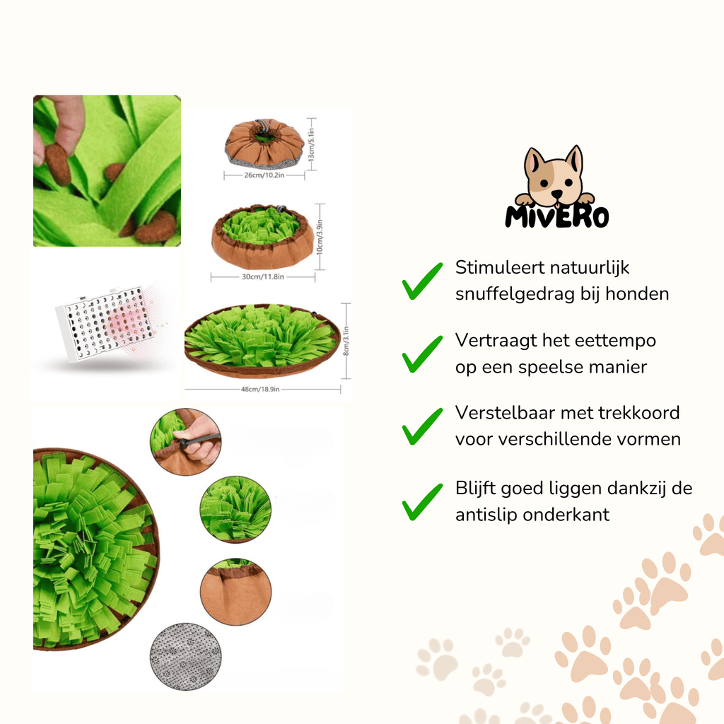 Sloofie - Verstelbare Snuffelkom Hondenmat - Mivero