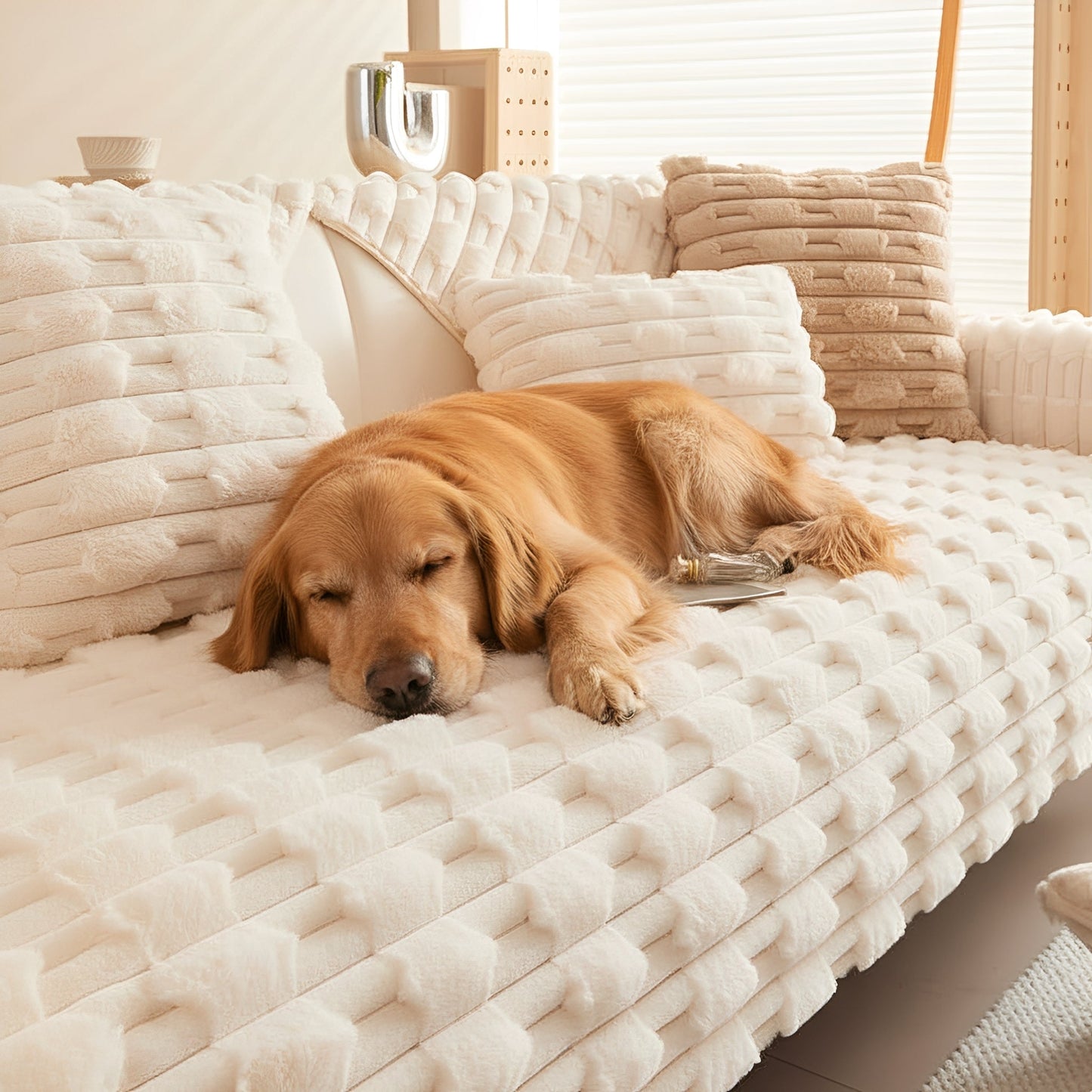 snugshield - bankhoes honden anti - slip pluche - mivero