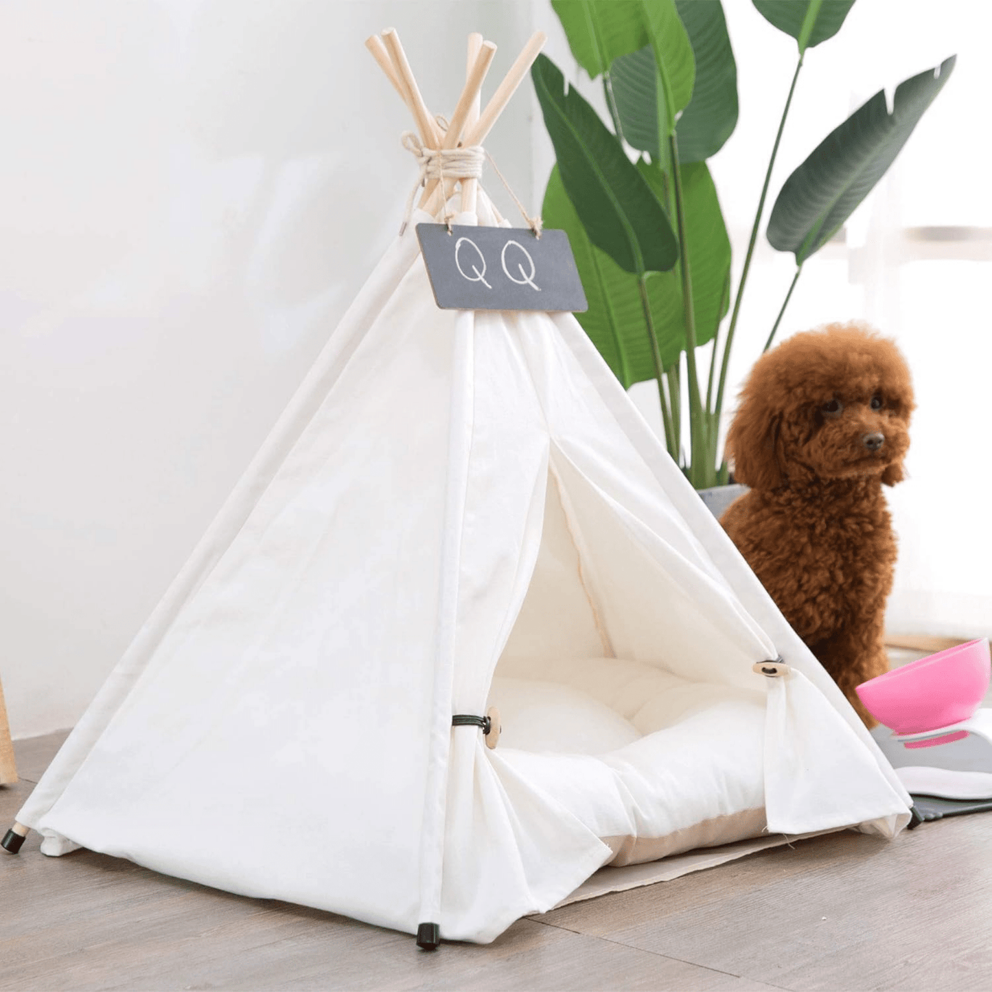 snugwood - houten katoenen hondenbed - mivero