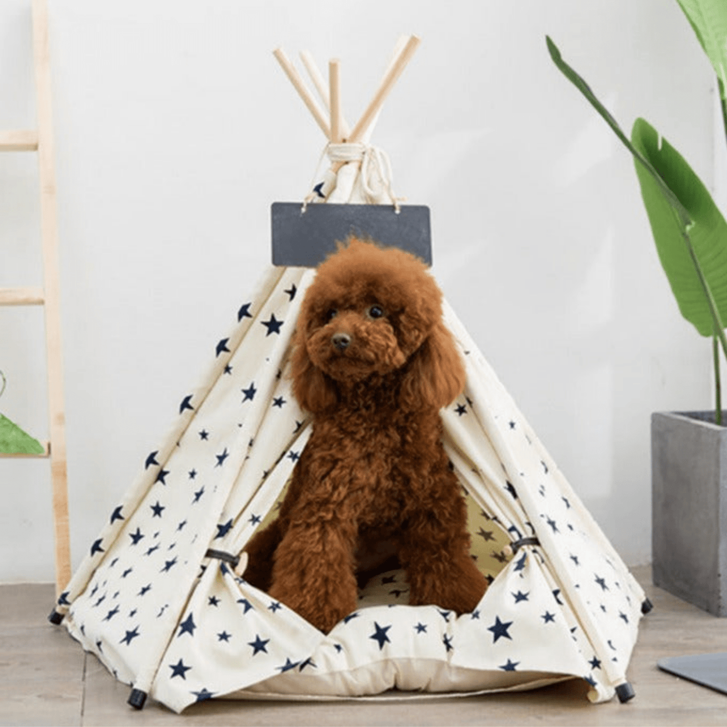 snugwood - houten katoenen hondenbed - mivero