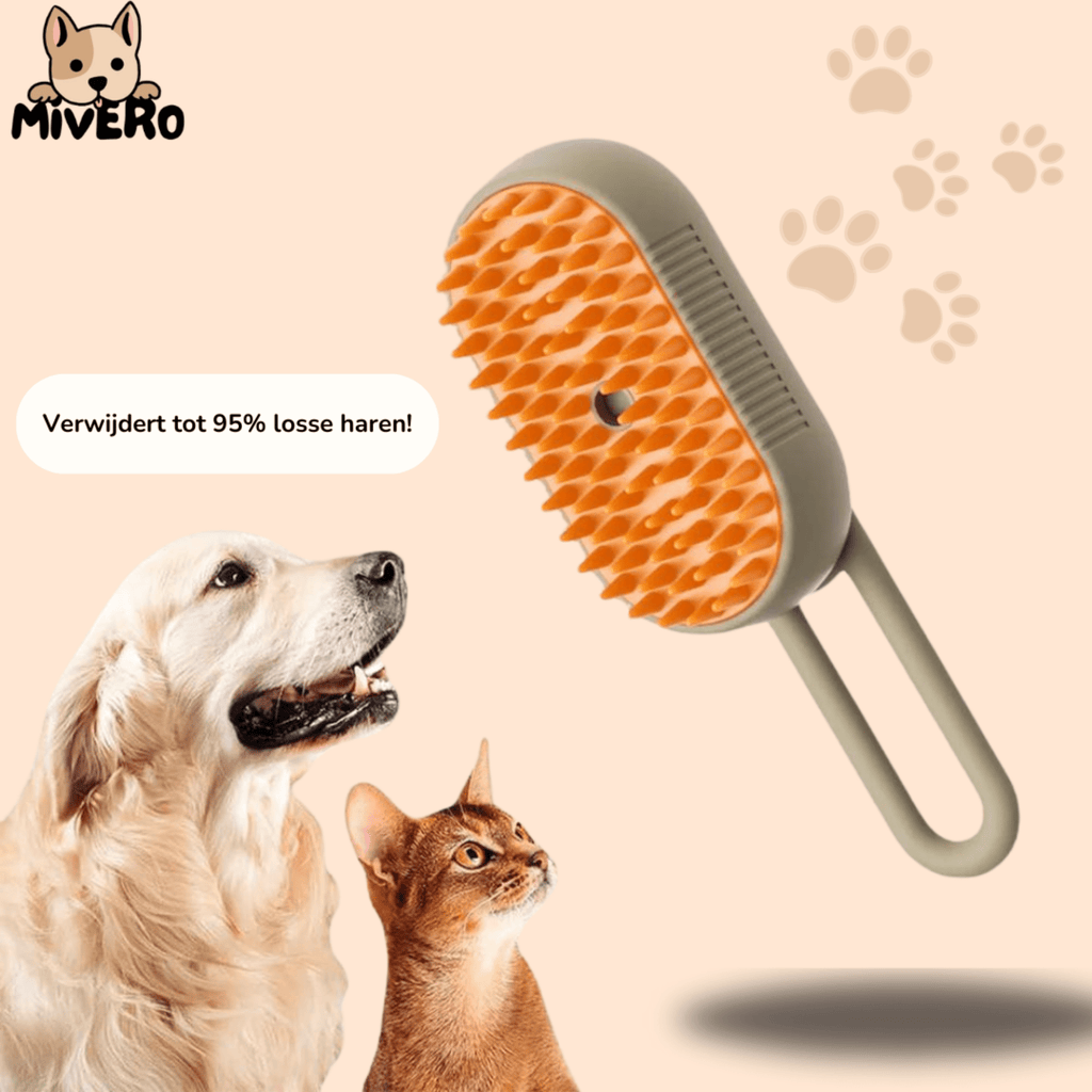 SteamBrush 2.0 - Heeft jou huisdier last van haaruitval? - Mivero