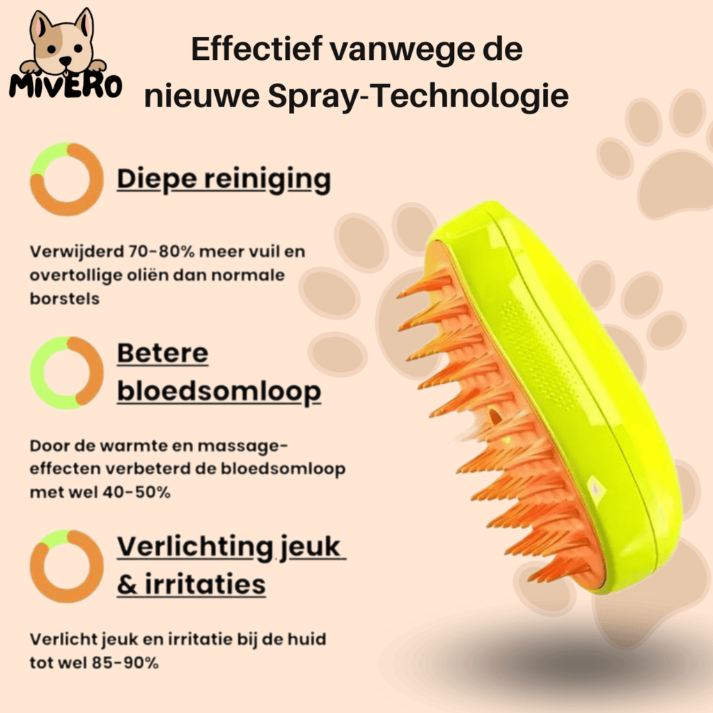 SteamBrush - Heeft jouw hond last van haaruitval? - Mivero