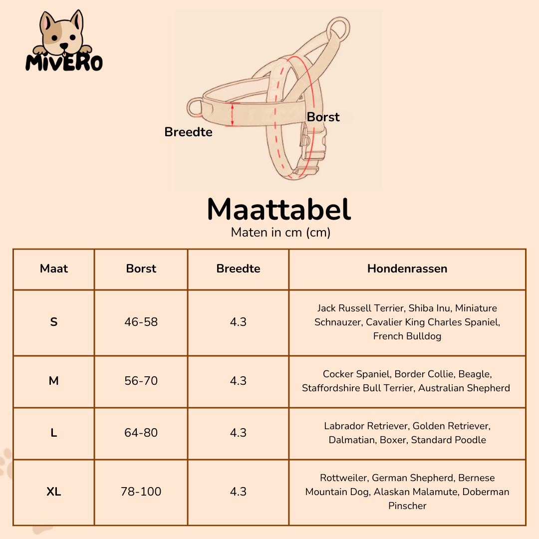 strapsure - no - pull verstelbaar hondentuig - mivero