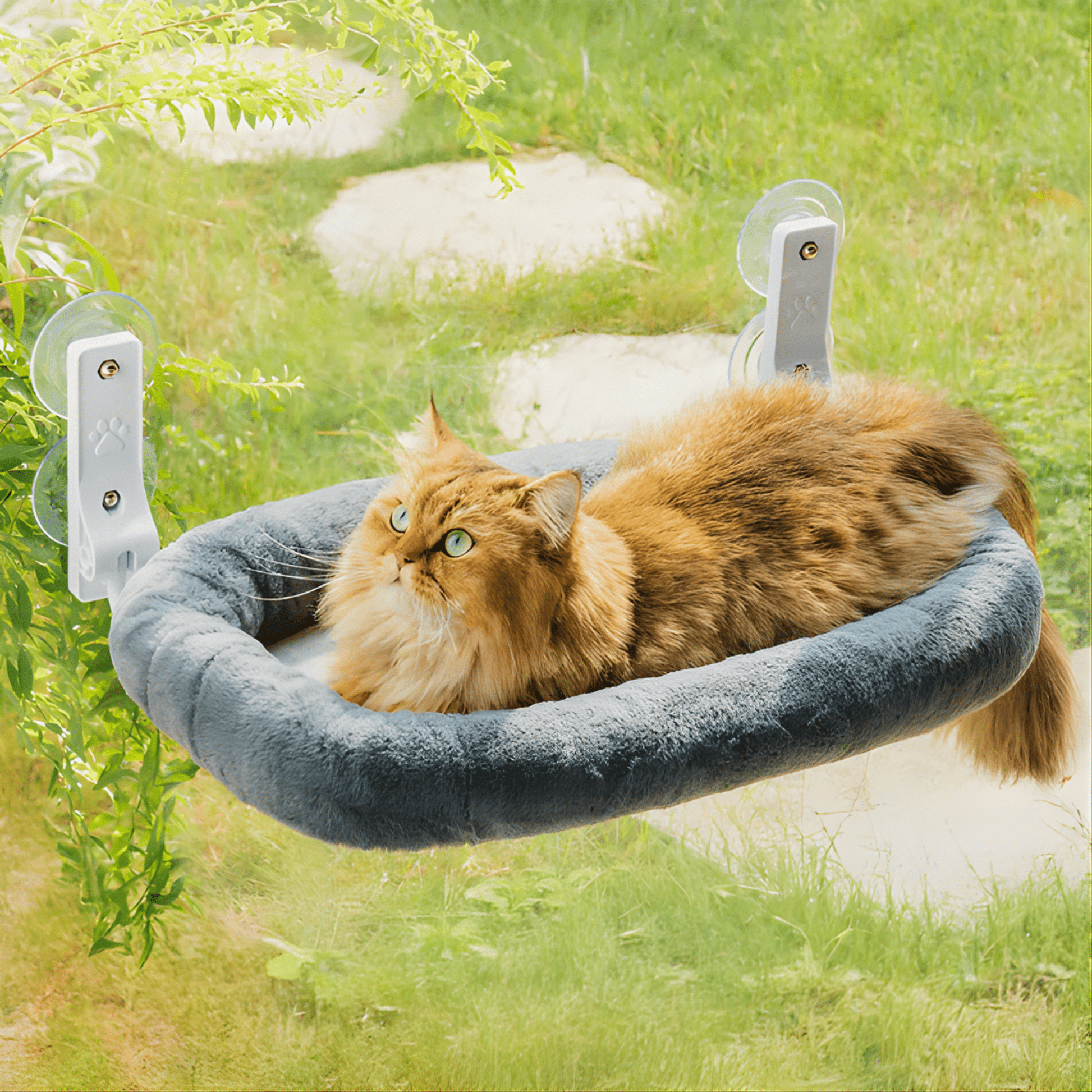 Sunva - Katten Raamhangmat Opvouwbaar met Zuignappen - Mivero