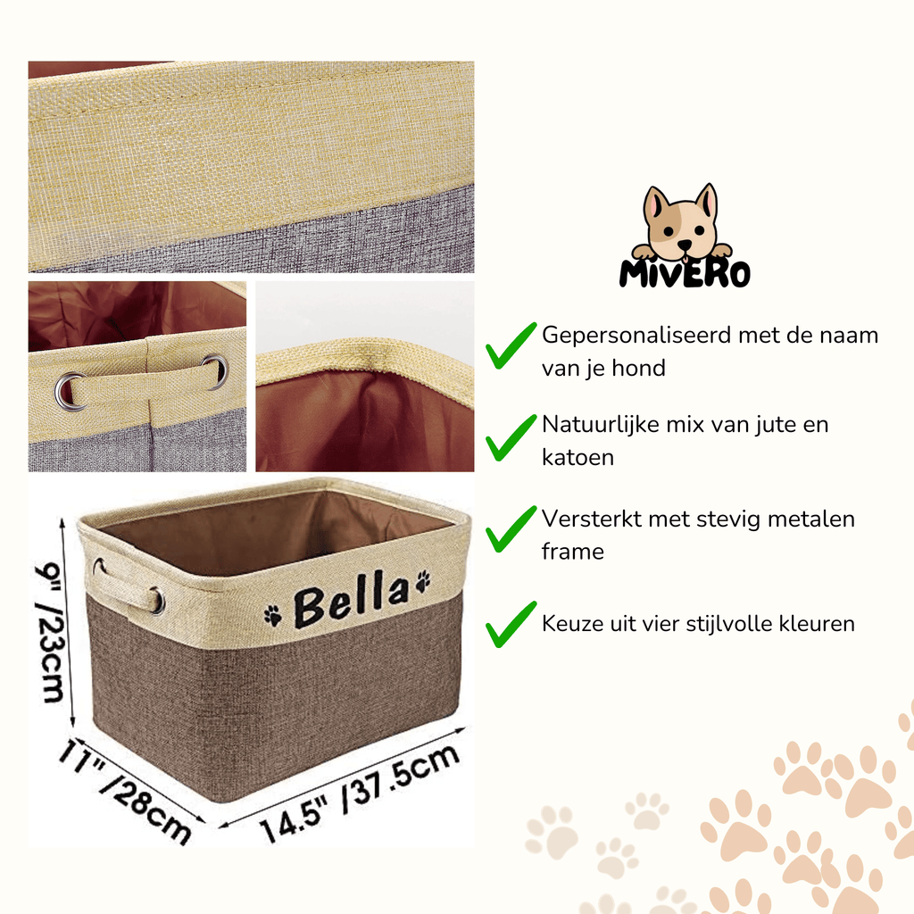 Tidybox - Gepersonaliseerde Opbergbox Hondenspeelgoed - Mivero
