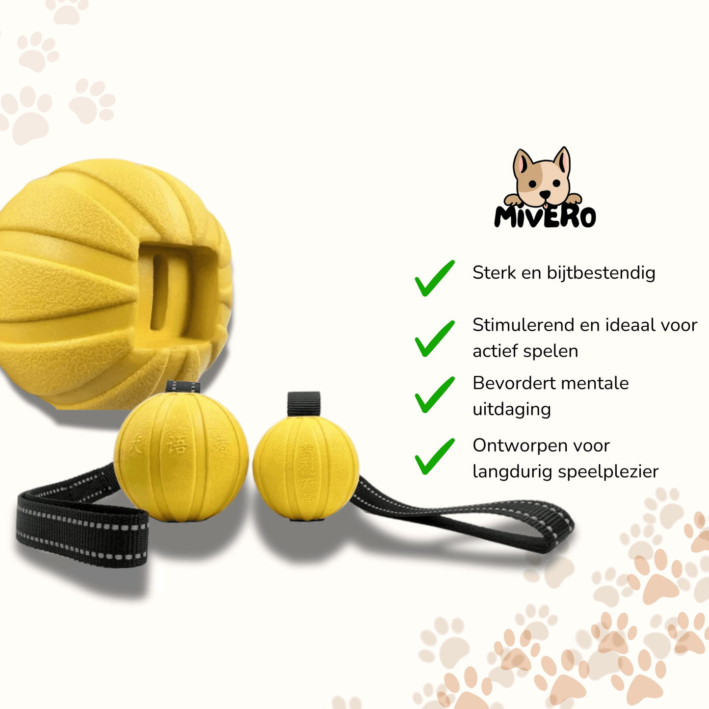 tufffetch - drijvende kauwbestendige hondenbal - mivero