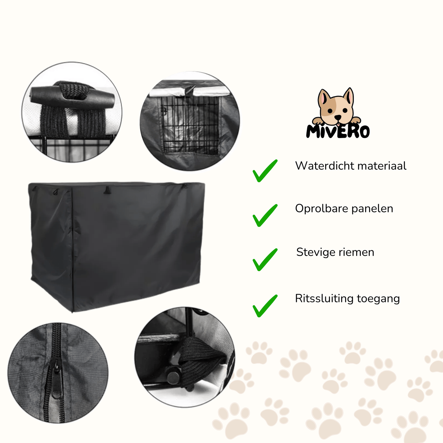 zencrate - ademend verduisterend hondenbenchhoes - mivero