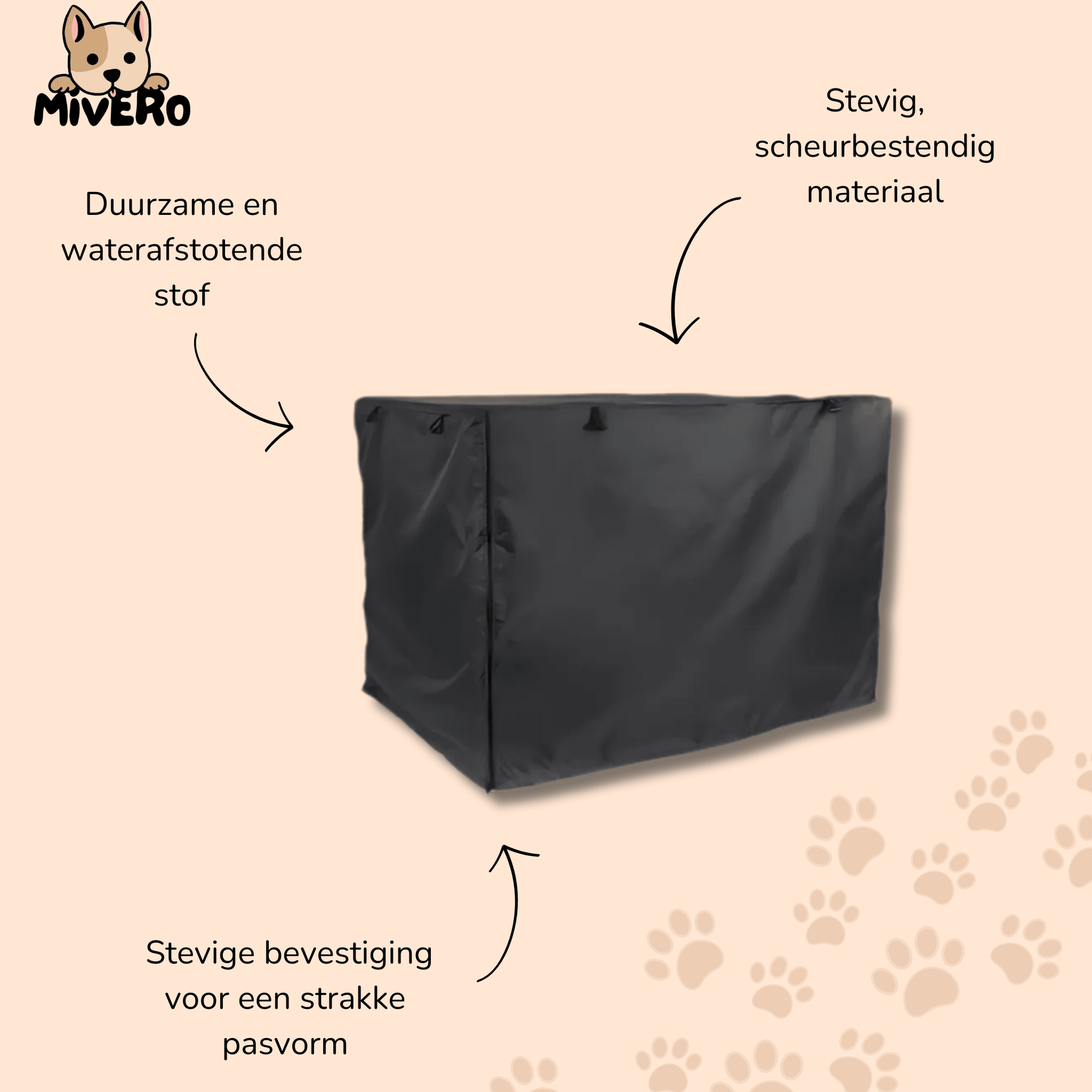 ZenCrate - Ademend Verduisterend Hondenbenchhoes - Mivero