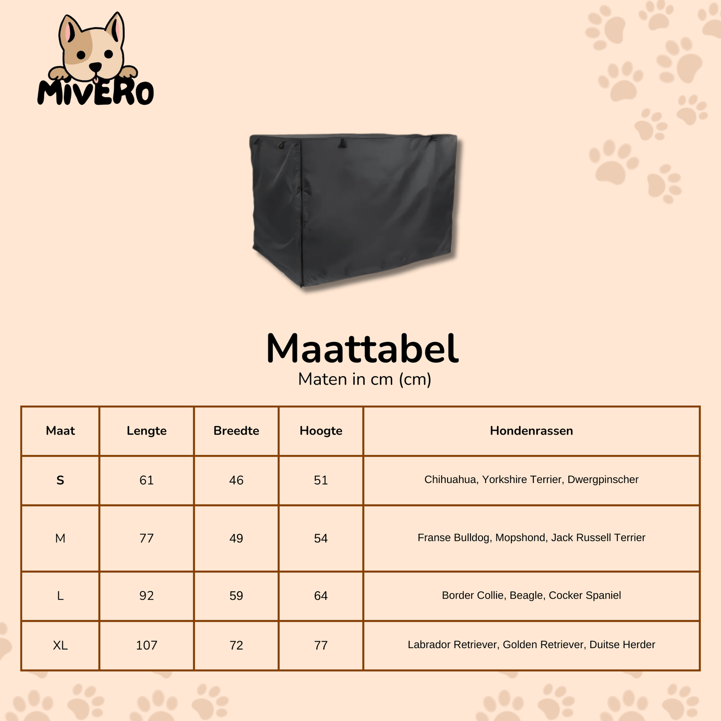 zencrate - ademend verduisterend hondenbenchhoes - mivero