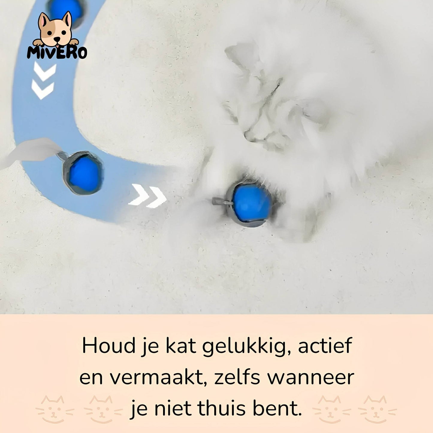 zoomball 2.0 - houdt katten actief en speels - mivero