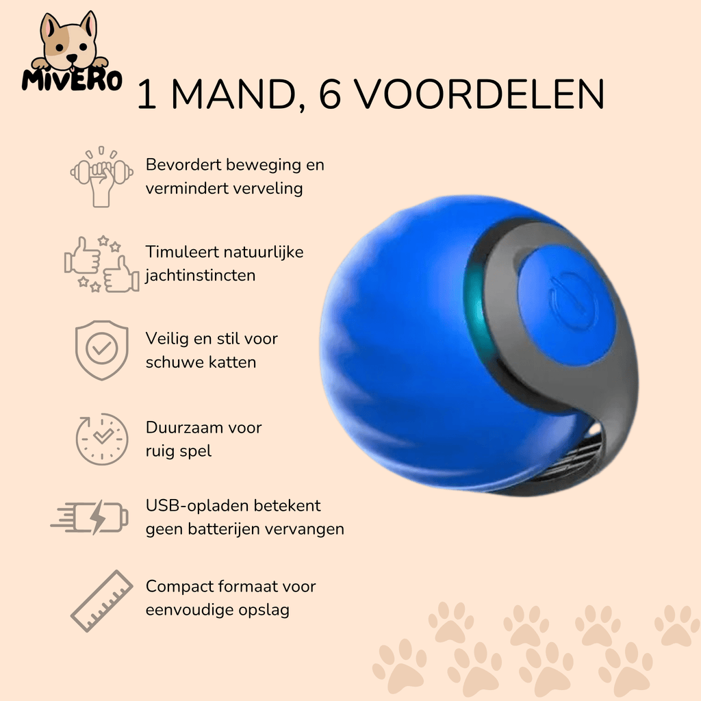 Zoomball 2.0 - Houdt katten actief en speels - Mivero